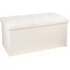 ATMOSPHERA Pouf pliable double Lysandre - Beige - L 75,7 x P 37,5 x H 38 cm TU