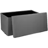 Atmosphera Banquette Coffre Pliable Loft - L. 76 X H. 37,5 Cm - Gris