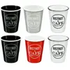 FOMAX 6 tasse a cafe bistrot 7 x 5 cm 11 cl rouge noir gris blanc cuisine vaisselle