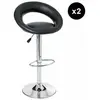 JJA Atmosphera Créateur D'intérieur - Lot de 2 tabourets de bar Sasha noir