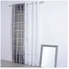 Atmosphera Créateur D'intérieur - Voilage à bandes Satinées 140 x 240 cm Blanc