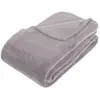 Plaid microfibre gris 180x230cm - Atmosphera créateur d'intérieur