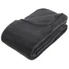 Atmosphera Créateur D'intérieur - Plaid microfibre gris ardoise 180x230cm