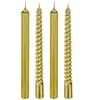 AC-Déco Bougie bâton - Lot de 4 - Or