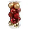 Atmosphera Déco de sapin Lot de 15 Boules de Noël D 5 cm - Rouge et Champagne