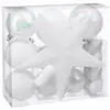 FEERIC LIGHTS & CHRISTMAS Déco de sapin de Noël Kit de 18 pièces Boules et Cimier - Blanc irisé