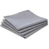 Atmosphera - Lot de 4 Serviettes de Table Coton - Gris Clair - 40x40 cm