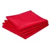 Atmosphera - Lot de 4 serviettes de table coton - rouge - 40x40 cm