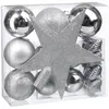 FEERIC LIGHTS & CHRISTMAS Déco de sapin de Noël Kit de 18 pièces Boules et Cimier - Argent