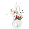 ATMOSPHERA Composition florale artificielle d'orchidées avec vase céramique H 44 cm