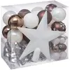 Kit de sapin Marron glacé 44 pièces blanc marron - Feeric lights & christmas