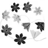 AC-Deco Guirlande de 10 led en fleur - L 23,5 x l 13 x H 6 cm - Noir
