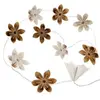 guirlande led pile 10 fleur or