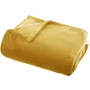 Atmosphera Créateur d'intérieur - Plaid Doux Uni Flanel 125x150cm Ocre
