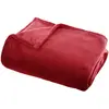 Plaid flanelle rouge 125x150cm - Atmosphera créateur d'intérieur