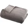 Plaid - flanelle - gris - 125x150 cm - Gris - Atmosphera createur d'interieur