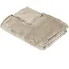 Atmosphera Créateur D'intérieur - Plaid Ollis flanelle beige 125x150cm
