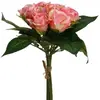 Bouquet de 9 roses artificielles rose H24cm - Atmosphera créateur d'intérieur