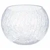 Vase boule - ATMOSPHERA - Verre craquelé - H15 cm - D20 cm - Transparent