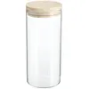 AC-DÉCO 5five Simply Smart - Bocal verre couvercle bois hermet 1.3l - 5five