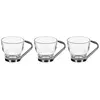 Paris Prix Lot de 3 tasses en verre avec anse en métal - 11 cL