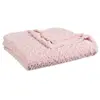 Atmosphera Plaid - Jolie Boucle - 180 x 230 cm - Rose clair - Synthétique - Lavable à la main