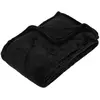JJA - Plaid microfibre noir 125x150cm - Atmosphera créateur d'intérieur
