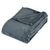 Atmosphera Créateur d'intérieur - Plaid Polaire Microfibre 125x150cm Bleu Orage
