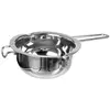 Casserole à bain-marie - AC-DÉCO - Inox 24,5 cm - 2 becs verseur - Poignée et accroche