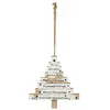 Feeric Lights And Christmas Atmosphera Décoration en bois pour sapin de Noël Pancarte - Blanc