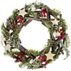 Pp No Name Déco de Noël Couronne avec branches bois et sapin D 30 cm