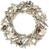 FEERIC LIGHTS & CHRISTMAS Couronne de Noël Polaire 32cm Gris & Blanc