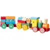 Pom' des bois Train À Construire Avec Tête D'Animal