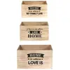 AC-DÉCO The Home Deco Factory - Caisse en bois empilables Home (Lot de 3)