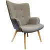 BELDEKO Home Deco Factory - Fauteuil Helsinki gris - 62.8x59.8x85.3 cm T.U