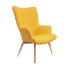 Home Deco Factory - Fauteuil Helsinki jaune - 68x74x99 cm T.U
