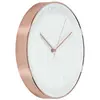 The Home Deco Factory - Horloge ronde cuivrée et blanche 30.5 cm