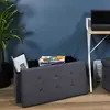 THE HOME DECO FACTOR Coffre Banc Pliable Polyester 76, 50 x 37, 50 cm