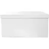 HOME DECO FACTORY Banc/Pouf Coffre pliable en PU Blanc 76.5x37.5x37.5 cm