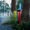 Les Jardins Torche solaire LED Tinka capteur, 62 cm, grise