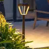 Les Jardins Borne solaire LED Metro avec capteur, corten