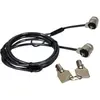 Port Connect Câble de sécurité Informatique à clé et Double loquet Slim 1,80m