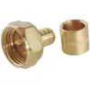 SOMATHERM Raccord droit à glissement pour tube PER Ø12 - Ecrou-tournant F15/21 - lot de 10