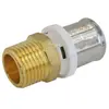 SOMATHERM Raccord droit Mâle à Sertir pour tube Multicouche Ø20 - M15/21
