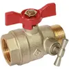 Somatherm Vanne à sphère à purge manette papillon MF 15/21 - 1/2" Pronorm
