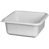 ALUMINIUM ET PLASTIQUE - Cuvette carrée 29cm 6.5l Gris