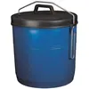 ALUMINIUM ET PLASTIQUE Poubelle à couvercle inséparable - 16 L - bleu