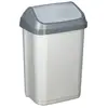 Aluminium et plastique Poubelle couvercle basculant - 25 L