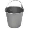 ALUMINIUM ET PLASTIQUE Seau de ménage avec anse en métal - 8 L - gris