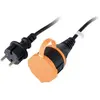 Rallonge étanche - ZENITECH - 25m - 2P H05VV-F 2x1,5mm² - IP44 - Orange